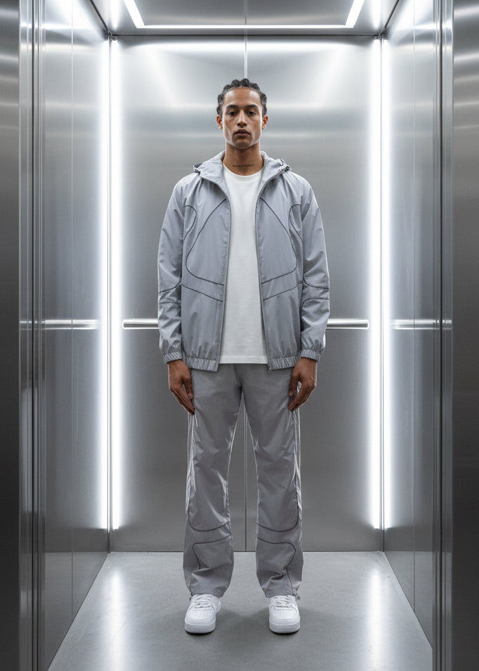 Ensemble Jogging Manchester Style Gris : Oversize Grey & Dark Line