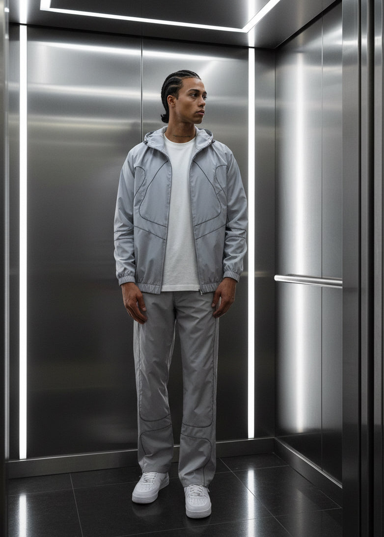 Ensemble Jogging Manchester Style Gris : Oversize Grey & Dark Line