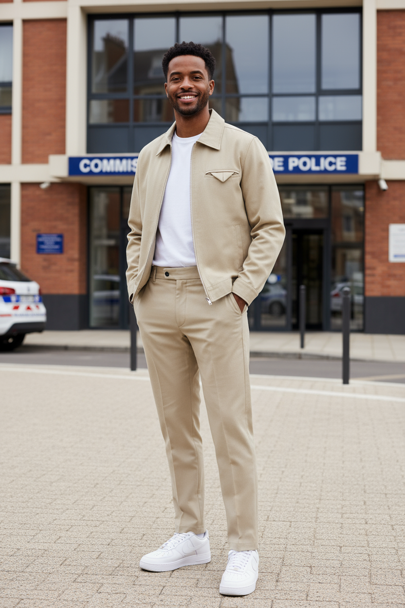 Ensemble Keyser Söze Beige : Flow discret & Prestance