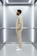 Ensemble Keyser Söze Beige : Flow discret & Prestance