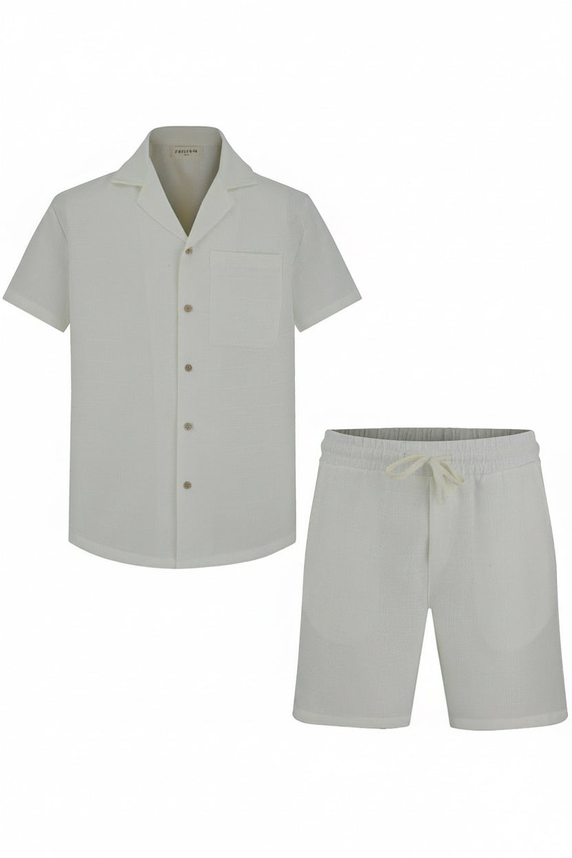 Ensemble Short Montana blanc : Le calme du gentleman