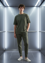 Ensemble Tommy Shelby Vert : Street Wear Côtelé