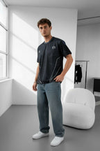 T-shirt 99 Noir & Gris : Coupe Oversive & London Style