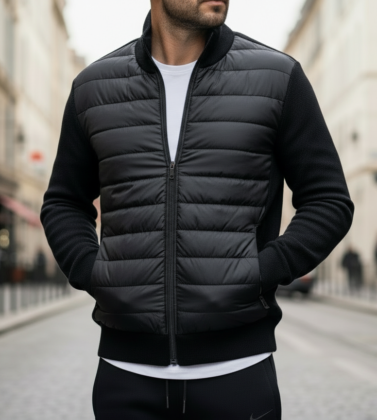 Veste Lyon Noir - Style Matelassé Street