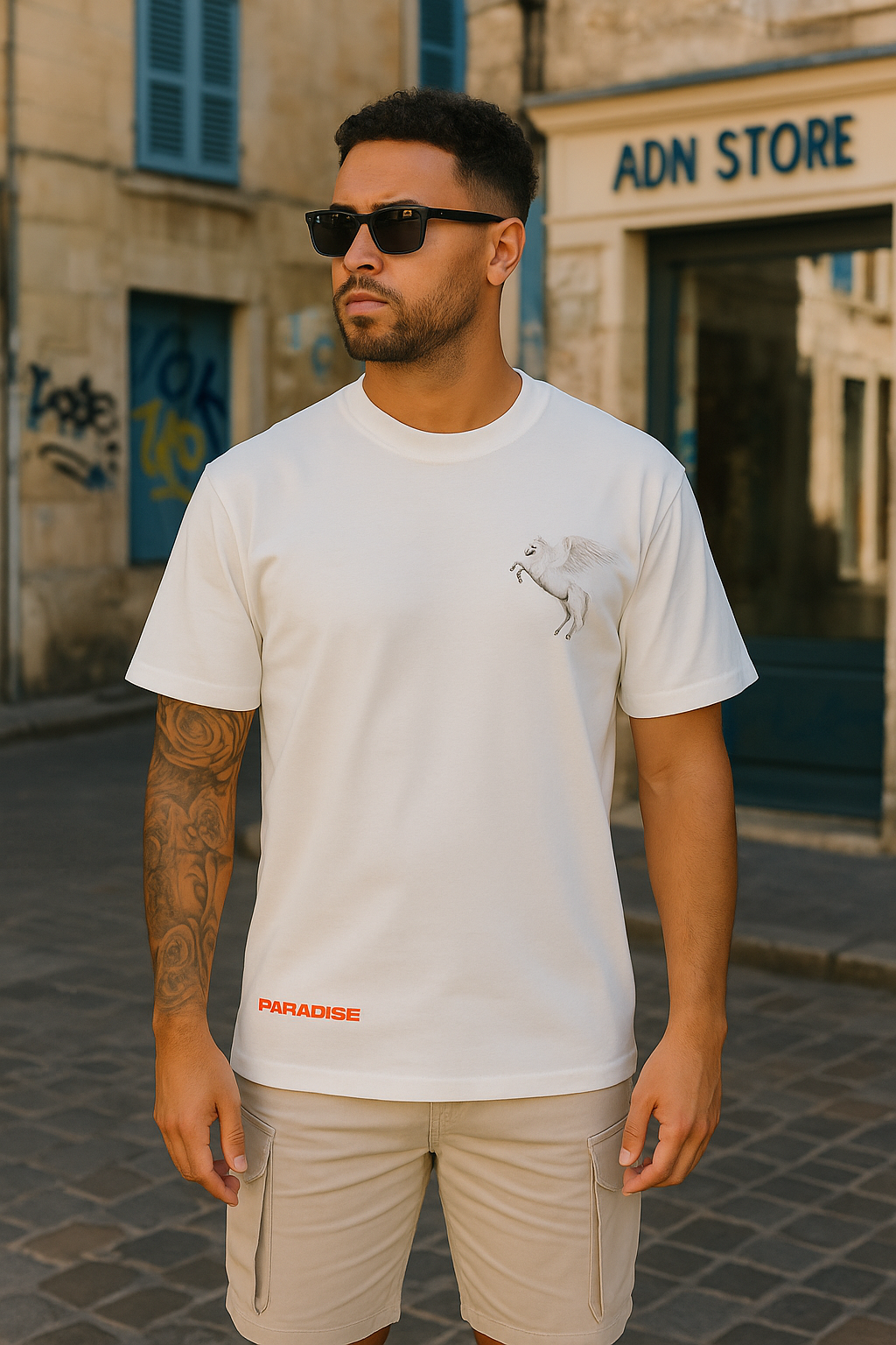 T-shirt Paradise Blanc – Style Urbain et Minimaliste