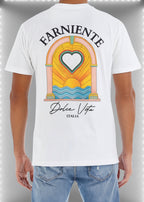 T-shirt Farniente Blanc : Coupe droite & Style Urbain