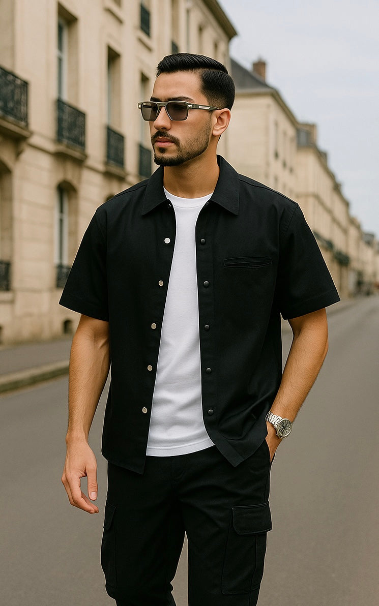 Chemise Berlin noire – Le flow froid venu du désert