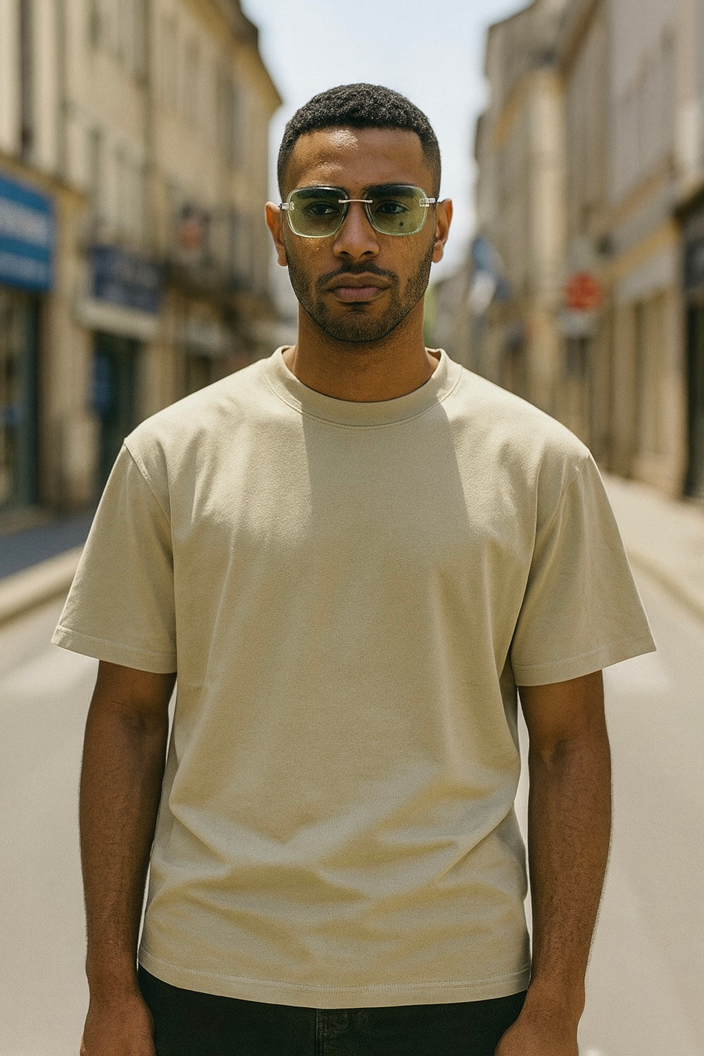 T-shirt Uni Vert - Premium et Oversize