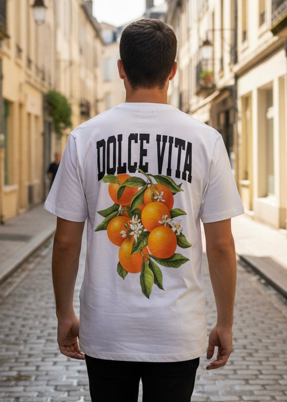 T-shirt Dolce Vita Blanc – Style Urbain et Minimaliste
