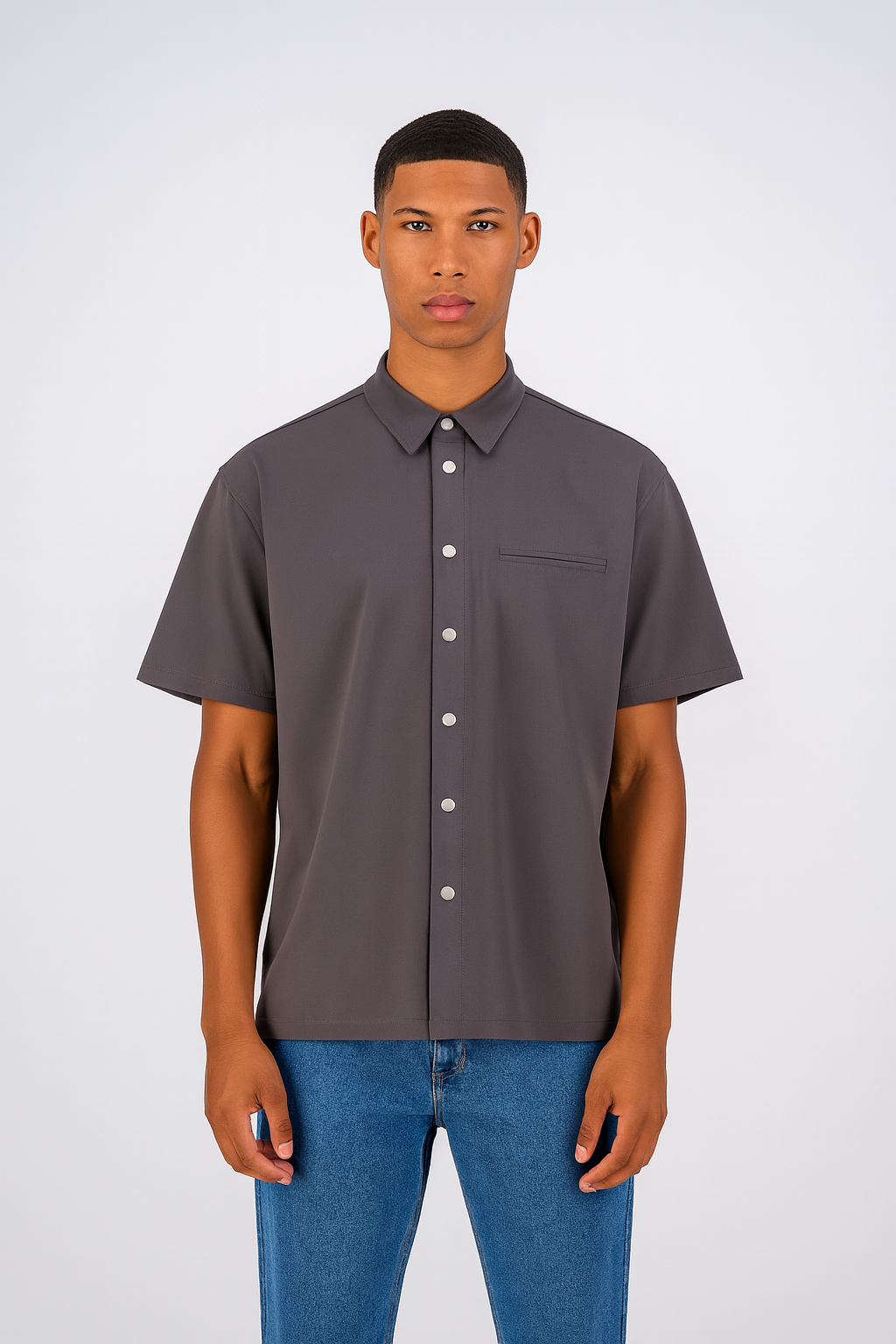 Chemise Berlin grise – Le flow froid venu du désert