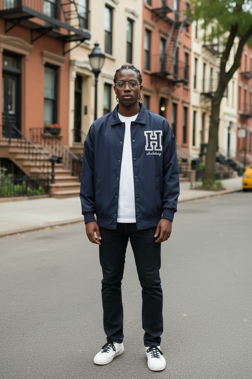 Veste Harlem Noir – Black Flag & Code de Rue