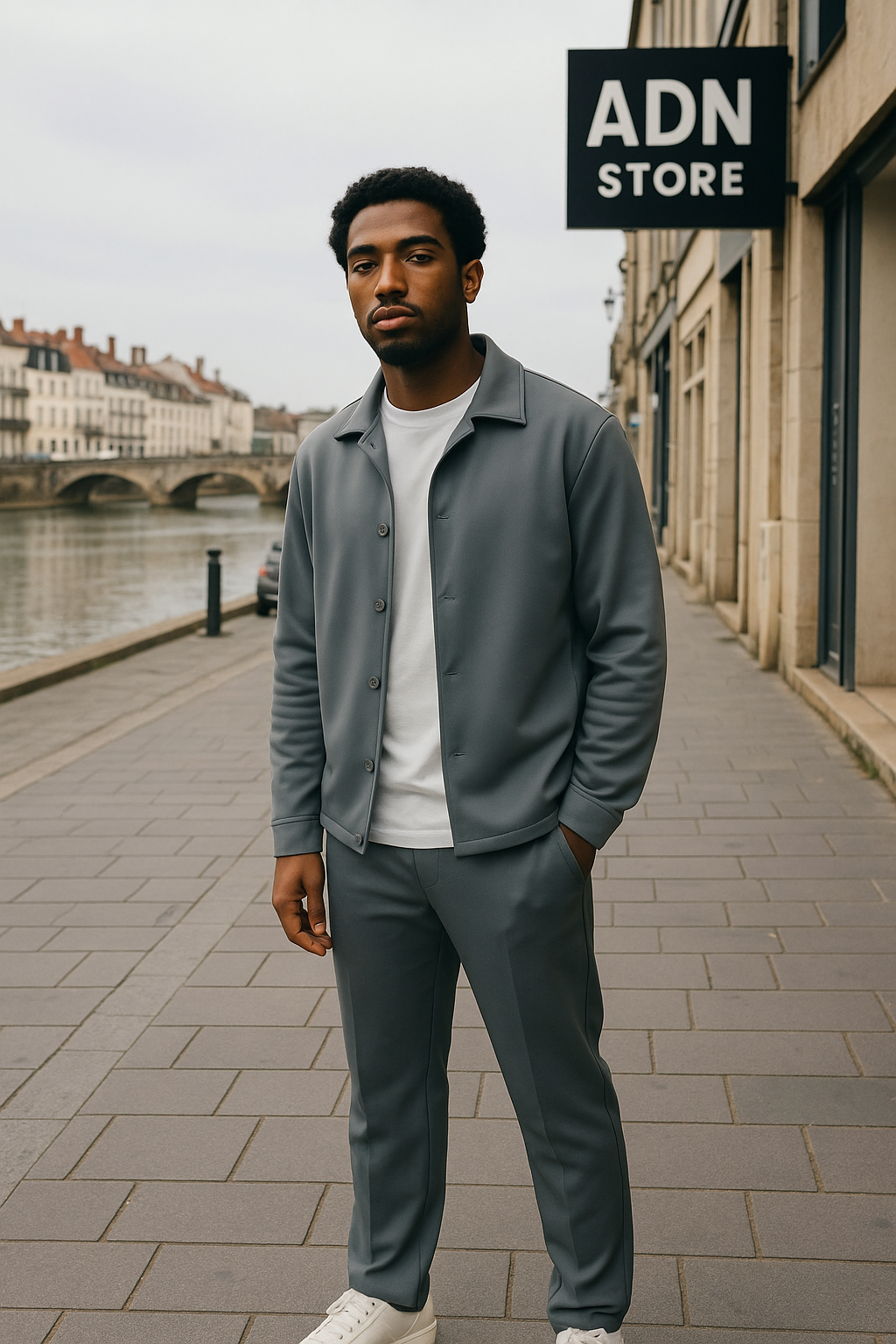 Ensemble STRINGER BELL Gris – Street Smart & Full Flow