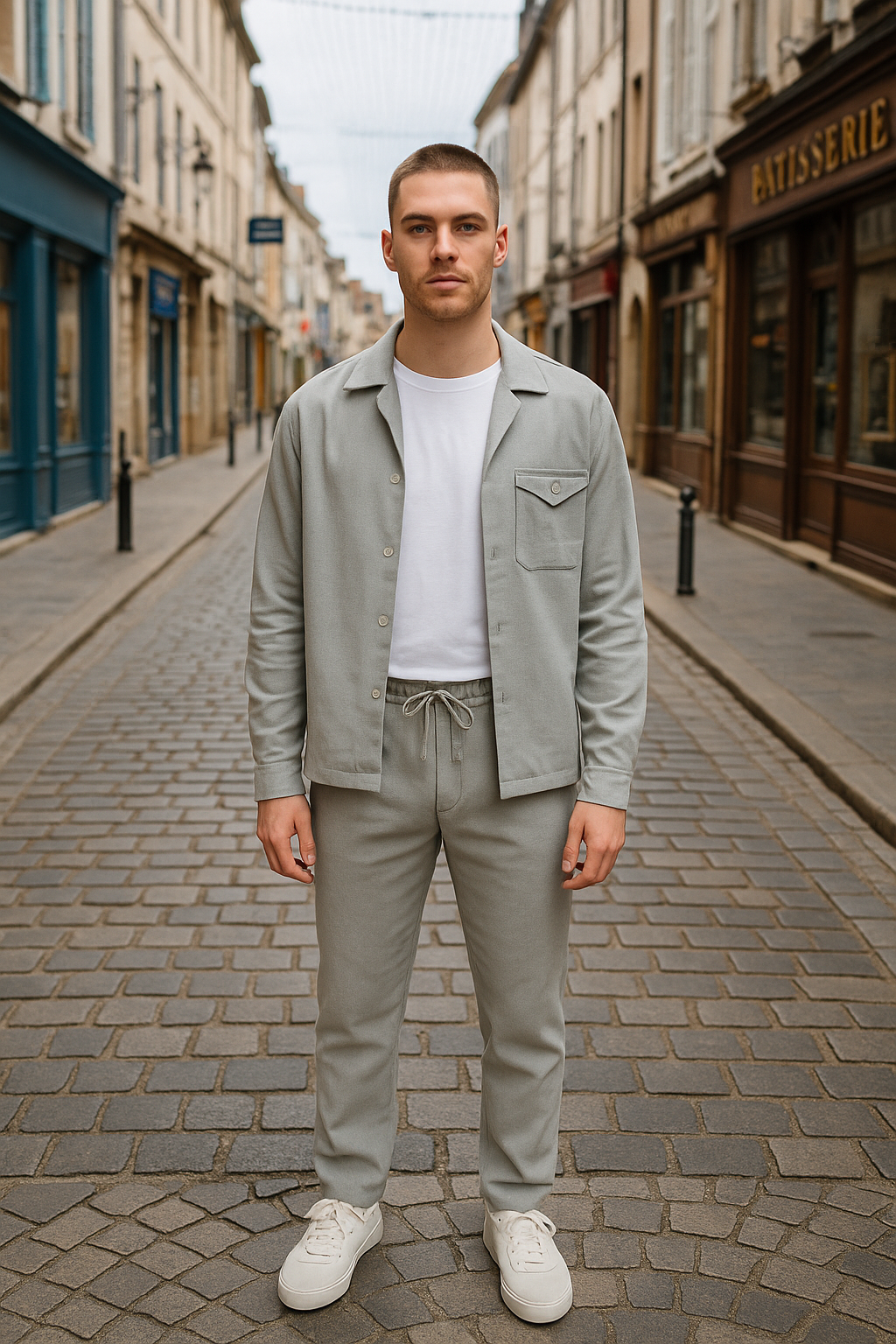 Ensemble Antonio Ferrara Gris – L’élégance à l’italienne