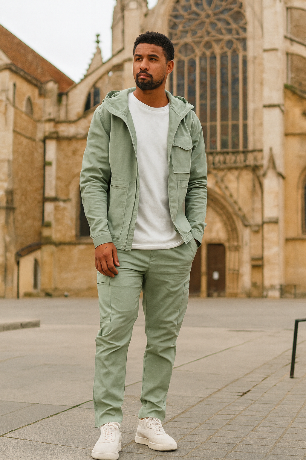 Ensemble TUPAC Vert - Loyal, Street en Capuche