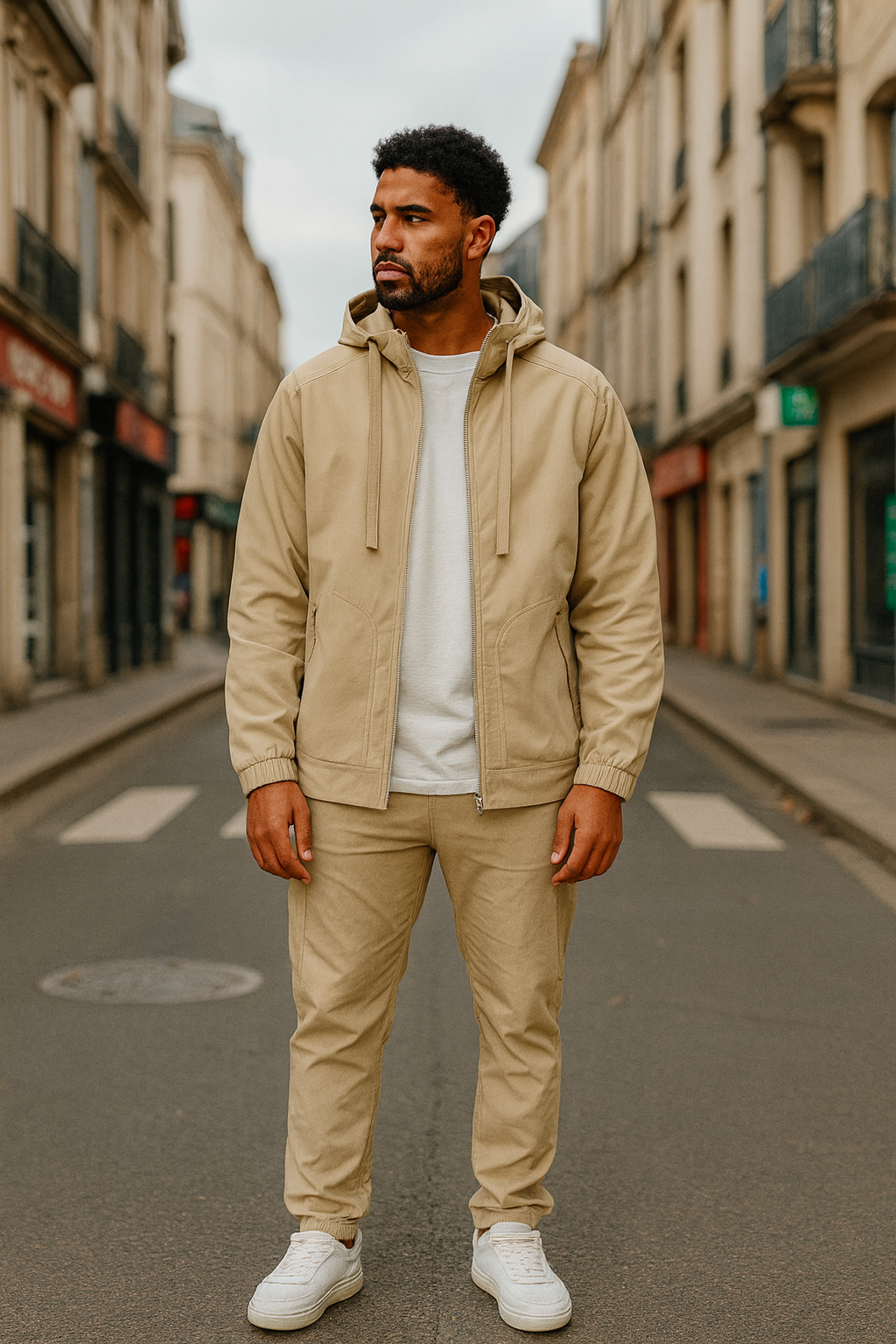 Ensemble TUPAC Beige - Loyal, Street & Capuche