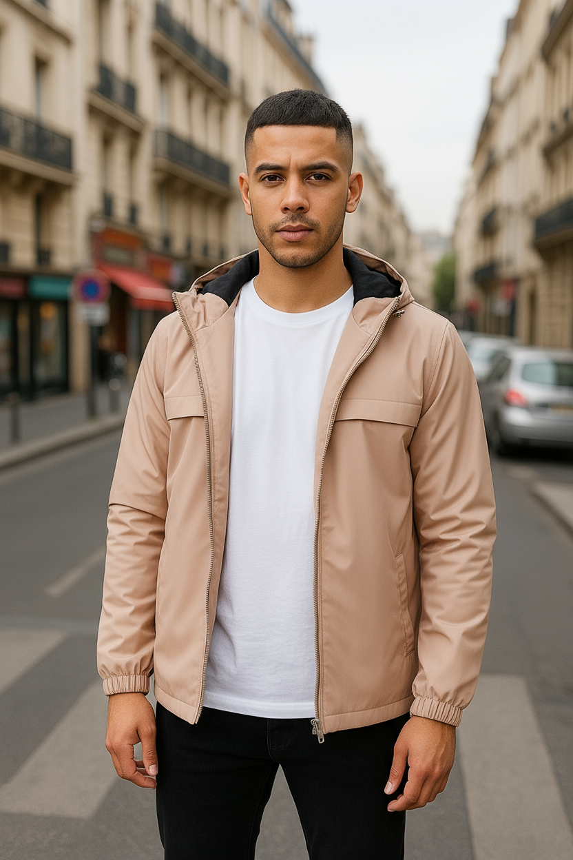 Veste Rotterdam Saumon - Style Coupe Vent