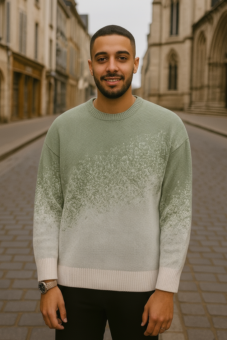Pull Stockholm Vert Modèle - Chaud et Doux