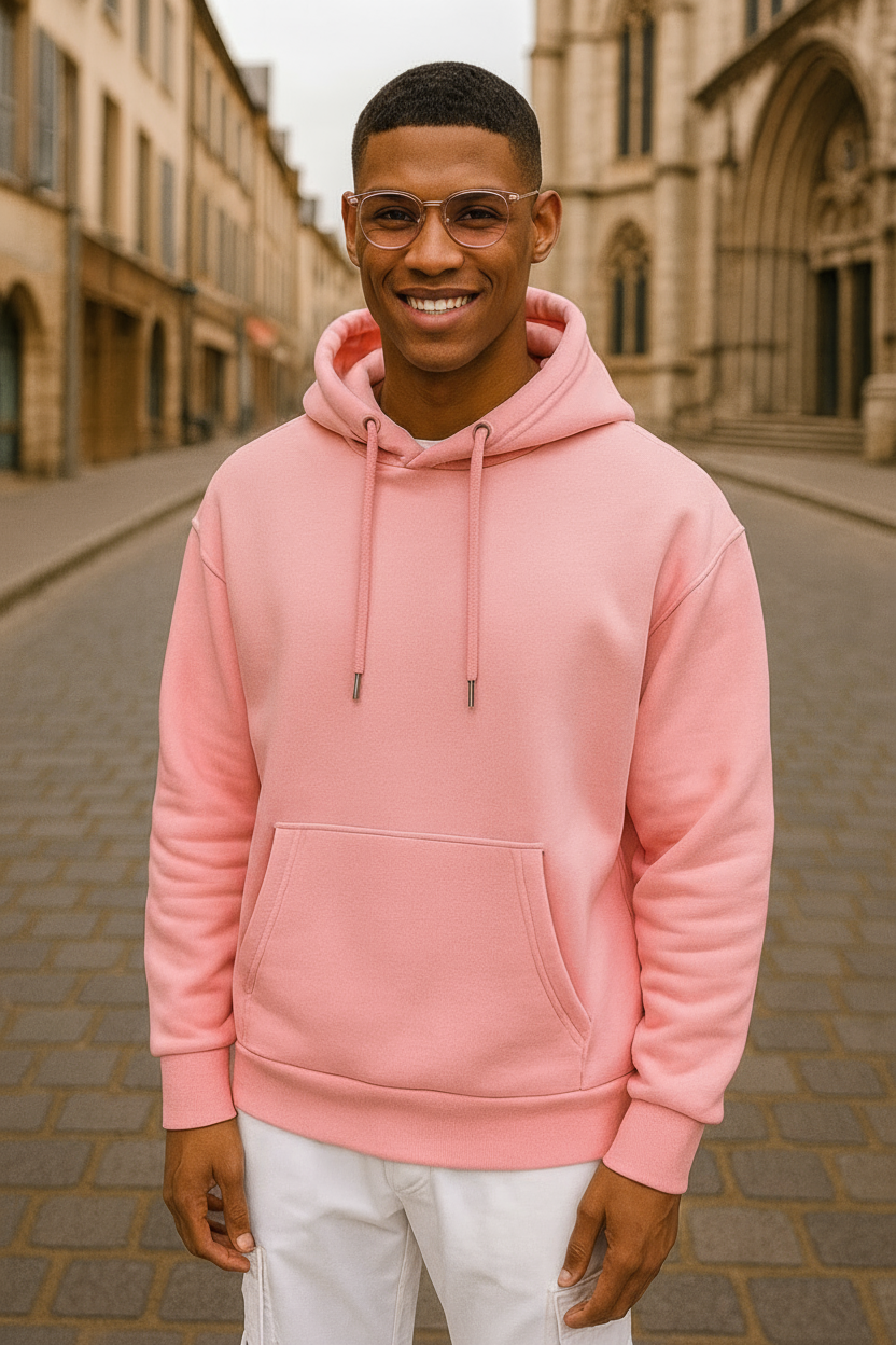 Sweat Uni Rose Oversize – Simplicité Urbaine, Confort Premium