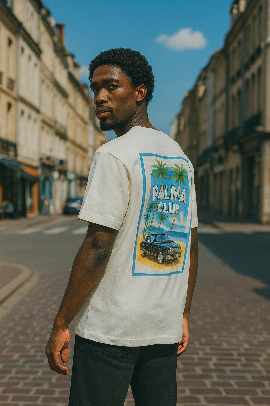 T-shirt Palma Club Blanc – Style Urbain et Minimaliste