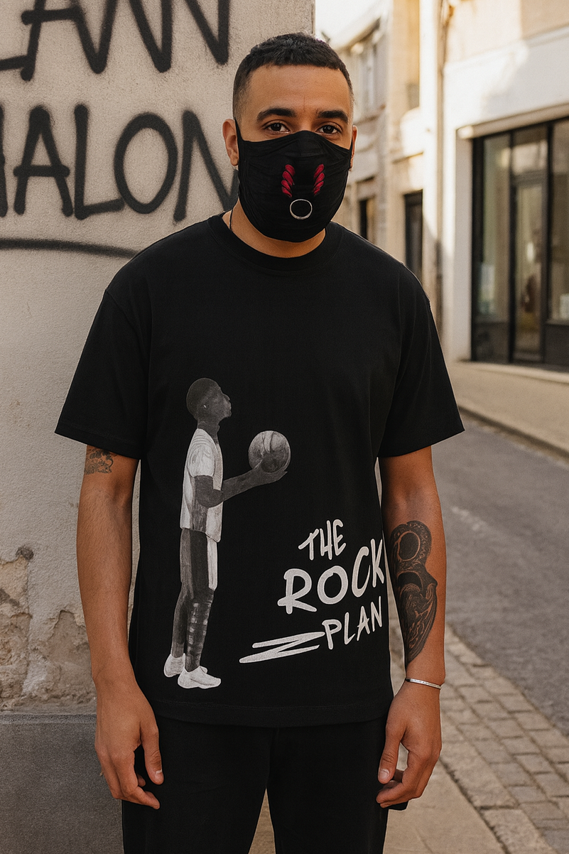 T-shirt Basket Rock 2 Noir – Style Urbain et Sportif
