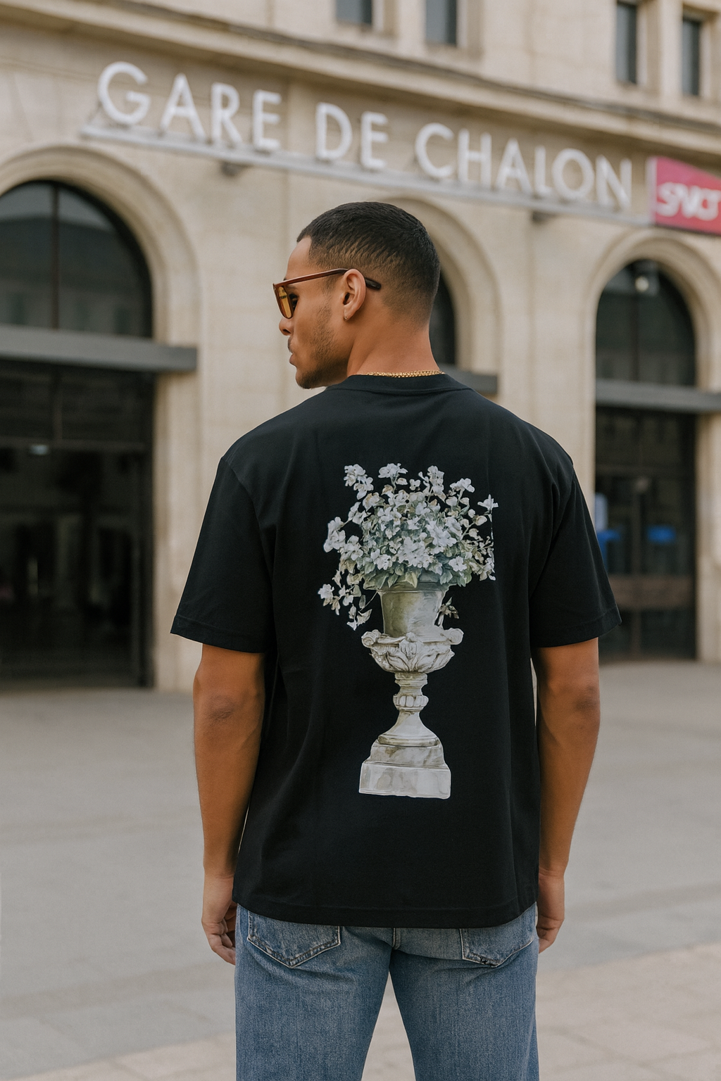 T-shirt Atelier Milano Noir – Style Urbain et Minimaliste