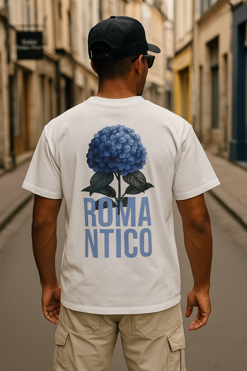 T-shirt Romantico Fleur Blanc – Style Urbain et Minimaliste
