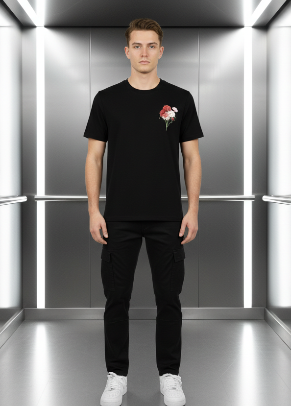 T-shirt Provence Noir : Coupe Oversize & Style Minimaliste