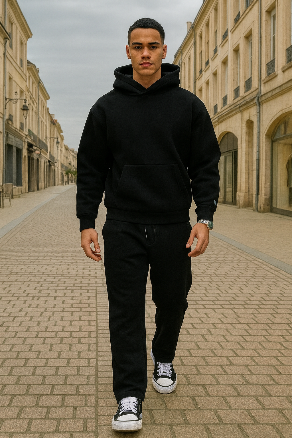 Ensemble Thugger Noire : Full black , Street