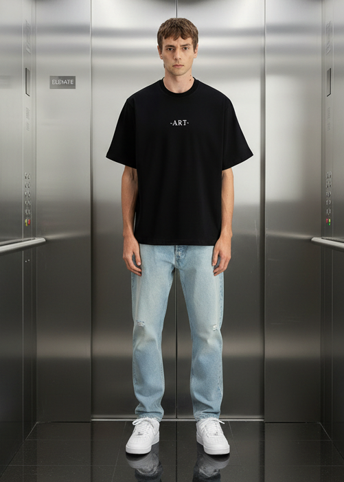 T-shirt VanGogh Noir : Oversize & Art Mode