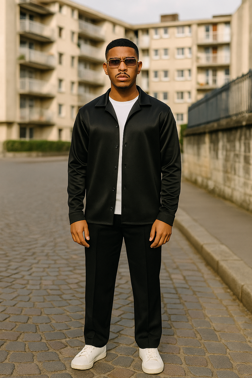 Ensemble STRINGER BELL Noir – Street Smart & Full Flow