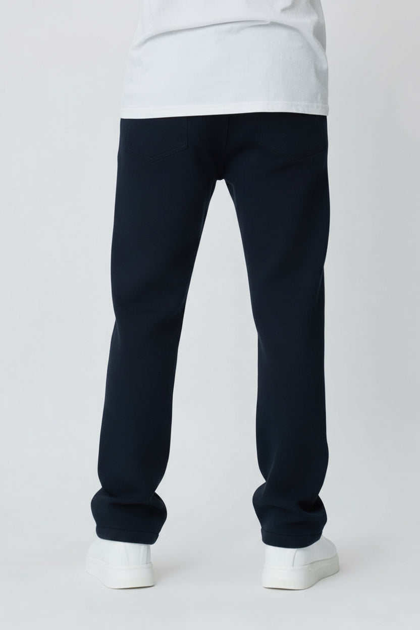 Pantalon Napoli bleu marine – Type clean, coupe droite & Ligne tendance