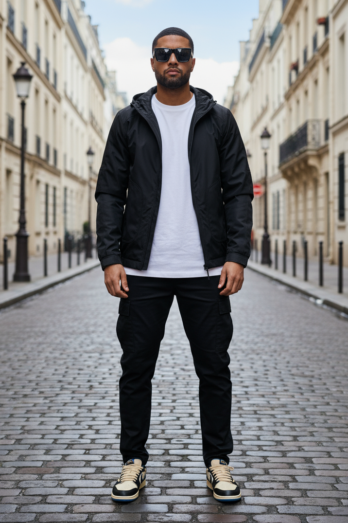 Ensemble 2Pac  Noir - Loyal, Street en Capuche