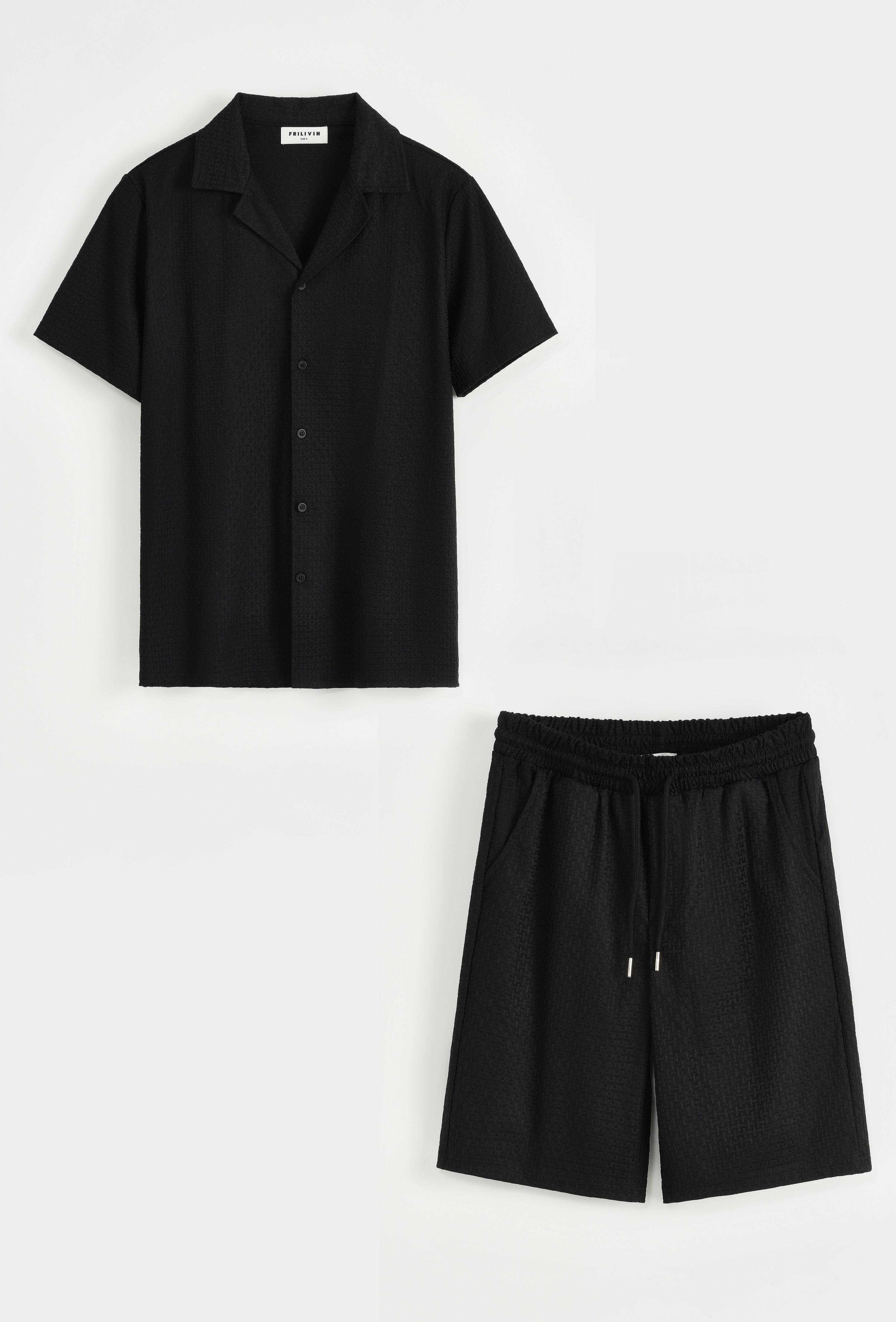 Ensemble Short Marco Mouly Noir – Le calme du gentleman