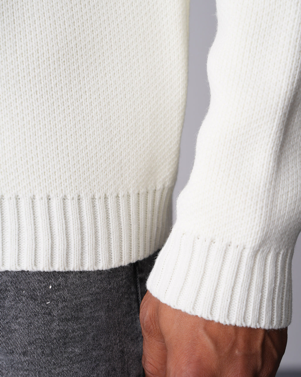 Pull Dublin Blanc : Coupe Droite & Code H