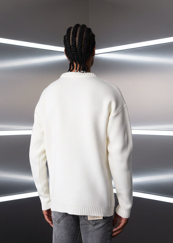 Pull Dublin Blanc : Coupe Droite & Code H