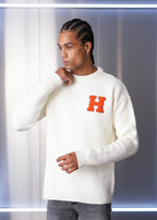 Pull Dublin Blanc : Coupe Droite & Code H