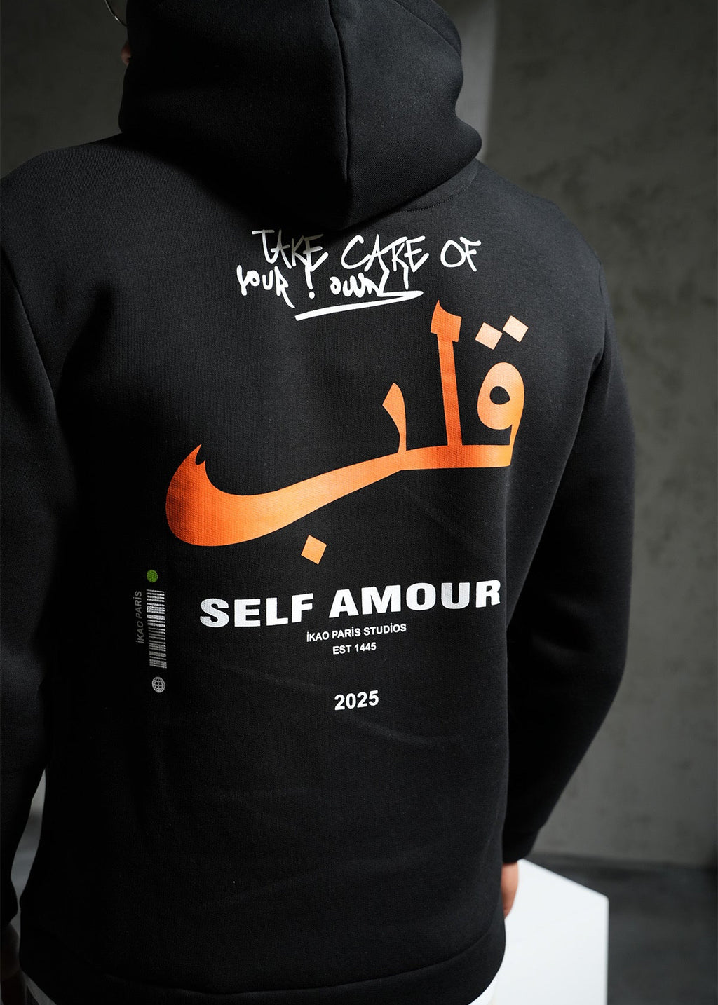 Sweat Self Amour Noir : Coupe Right & Caligraphie