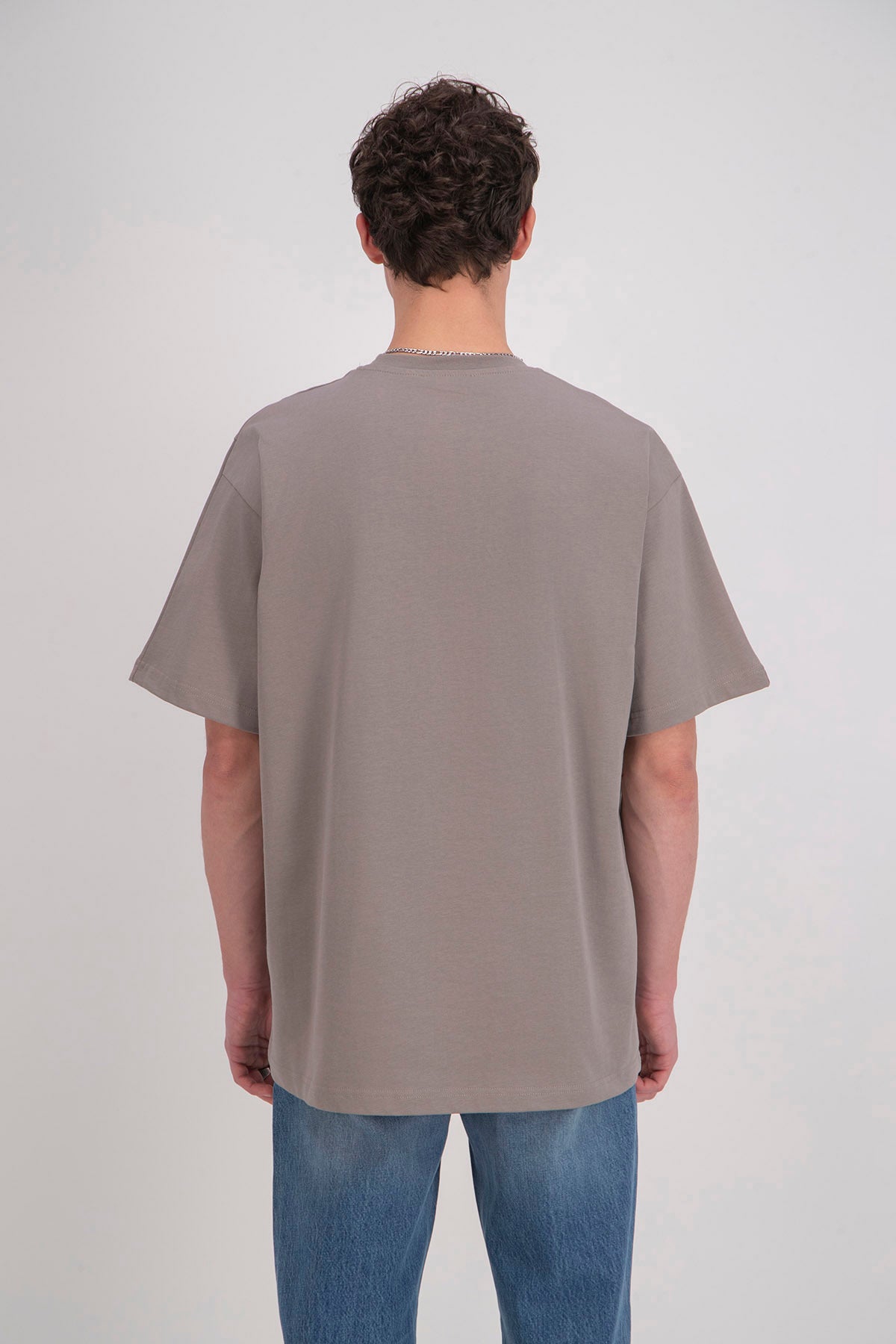 T-shirt LOVE Marron - Coeur brodé Blanc