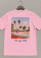 T shirt urbain minimaliste beverly hills rose 