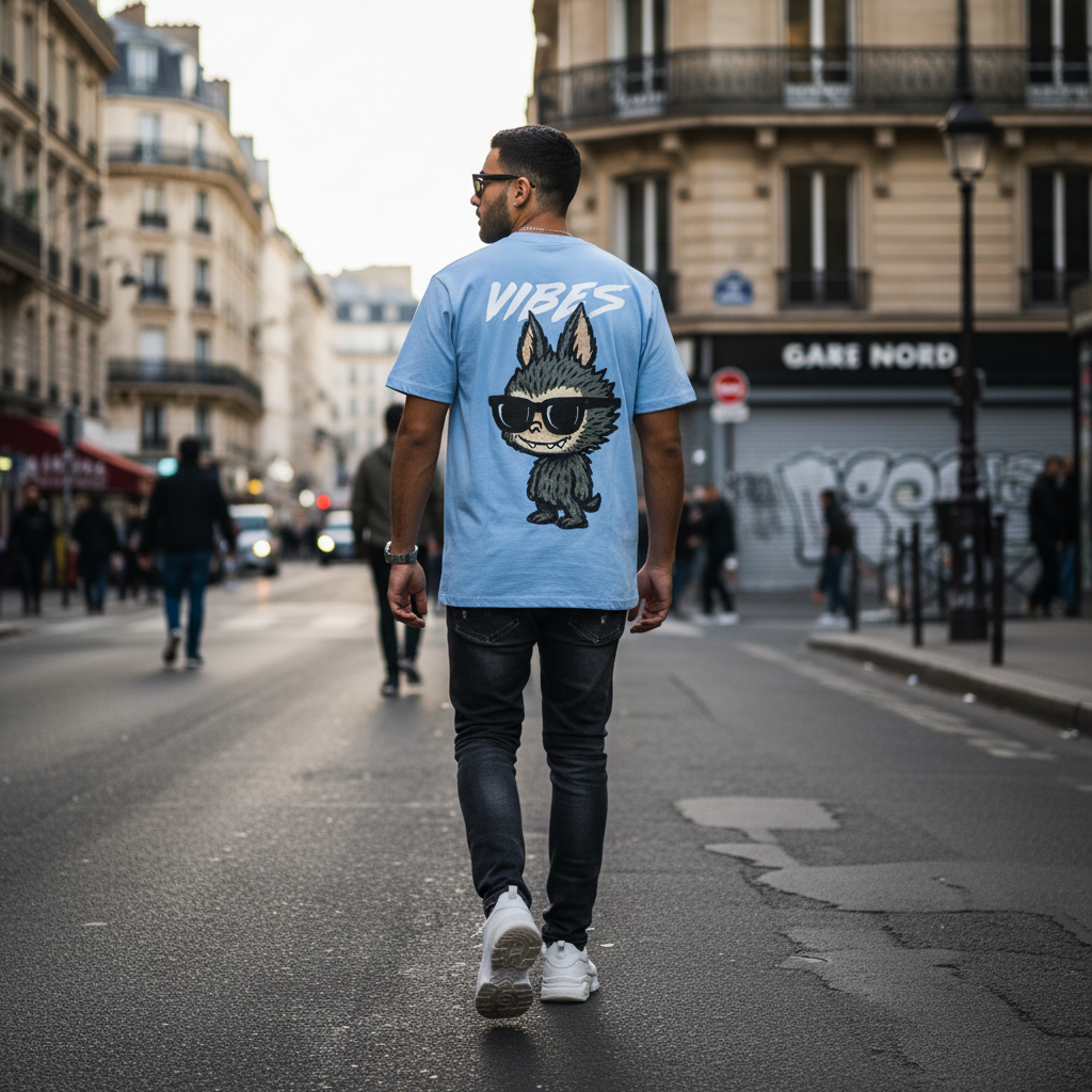 T-shirt Labubu Bleu – Style mode et virale