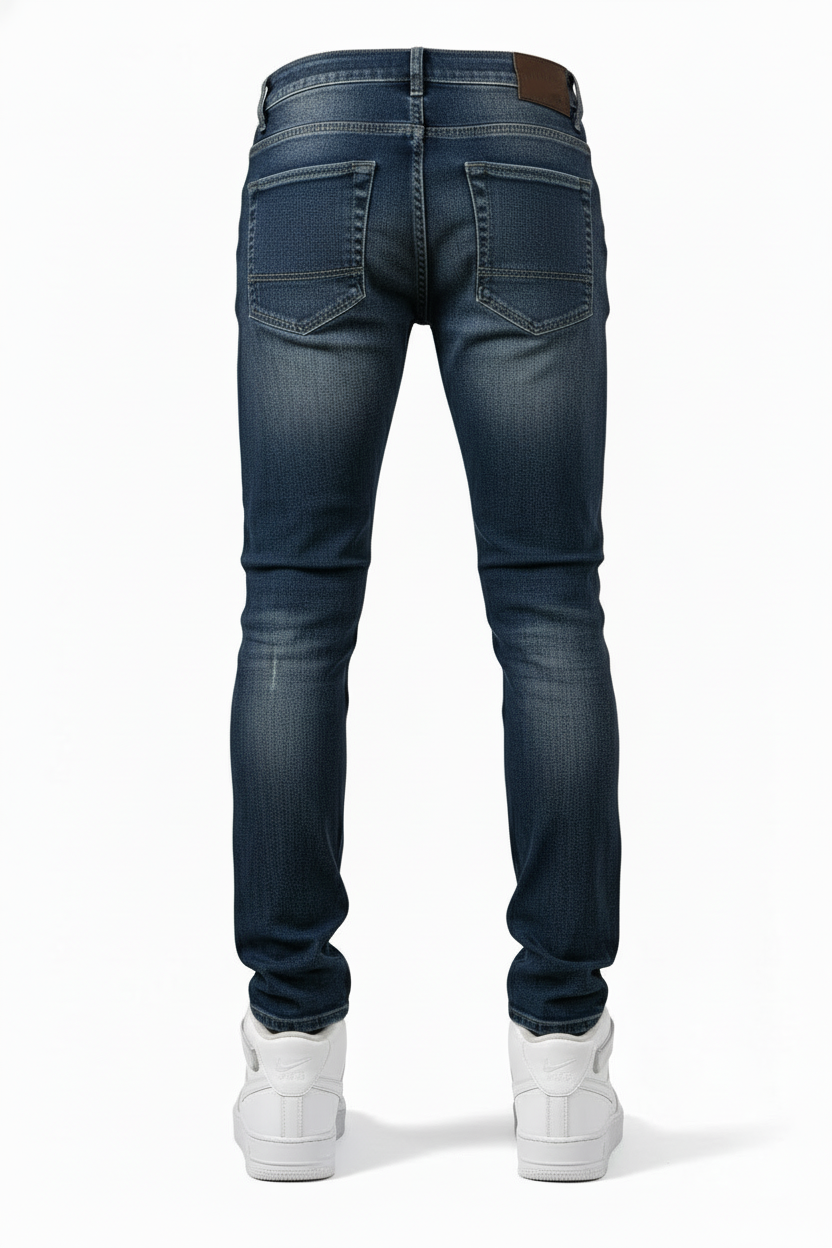 Jean Miami Bleu dirty : FitSlim Zippé  & Denim Destroy