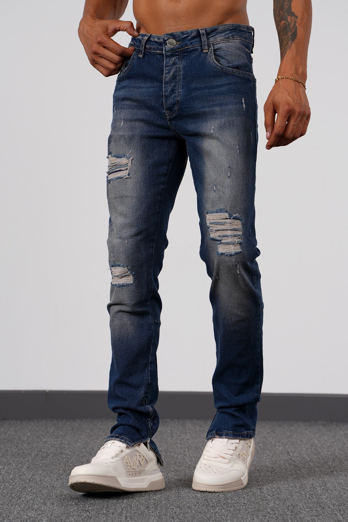 Jean Miami Edition – Denim Bleu Destroy FitSlim