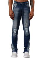 Jean Miami Bleu : FitSlim Zippé  & Denim Destroy