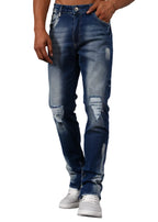 Jean Miami Bleu : FitSlim Zippé  & Denim Destroy