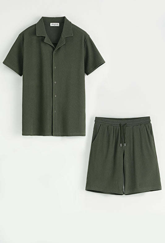 Ensemble Short Frank Abagnale Kaki – Le calme du gentleman