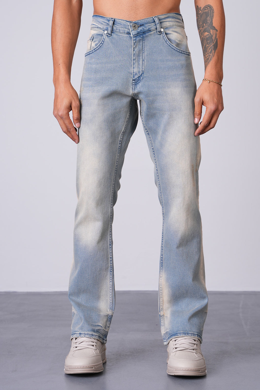 Jean Los Angeles Edition – Denim Destroyed Bleu Straight