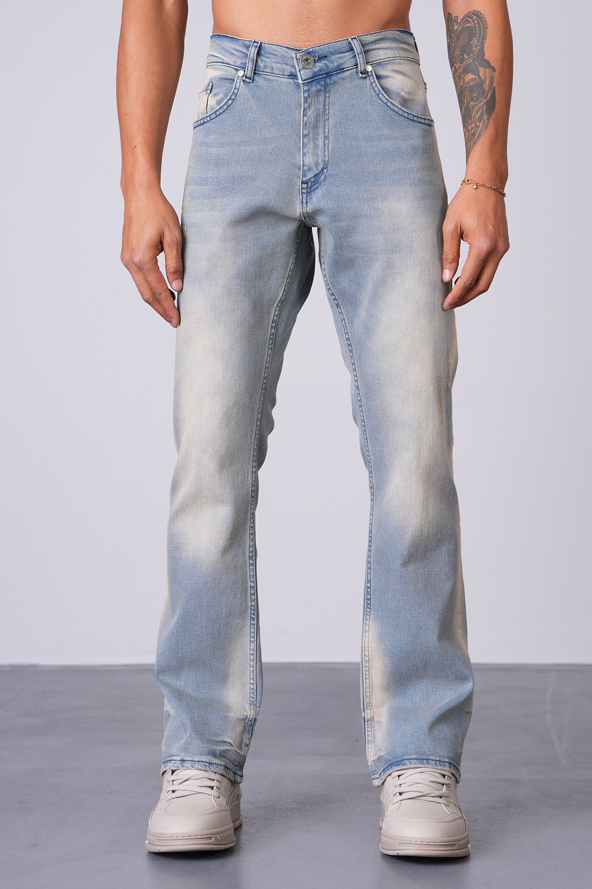 Jean Los Angeles – LaMelo Edition – Denim Destroyed Bleu Ciel Straight