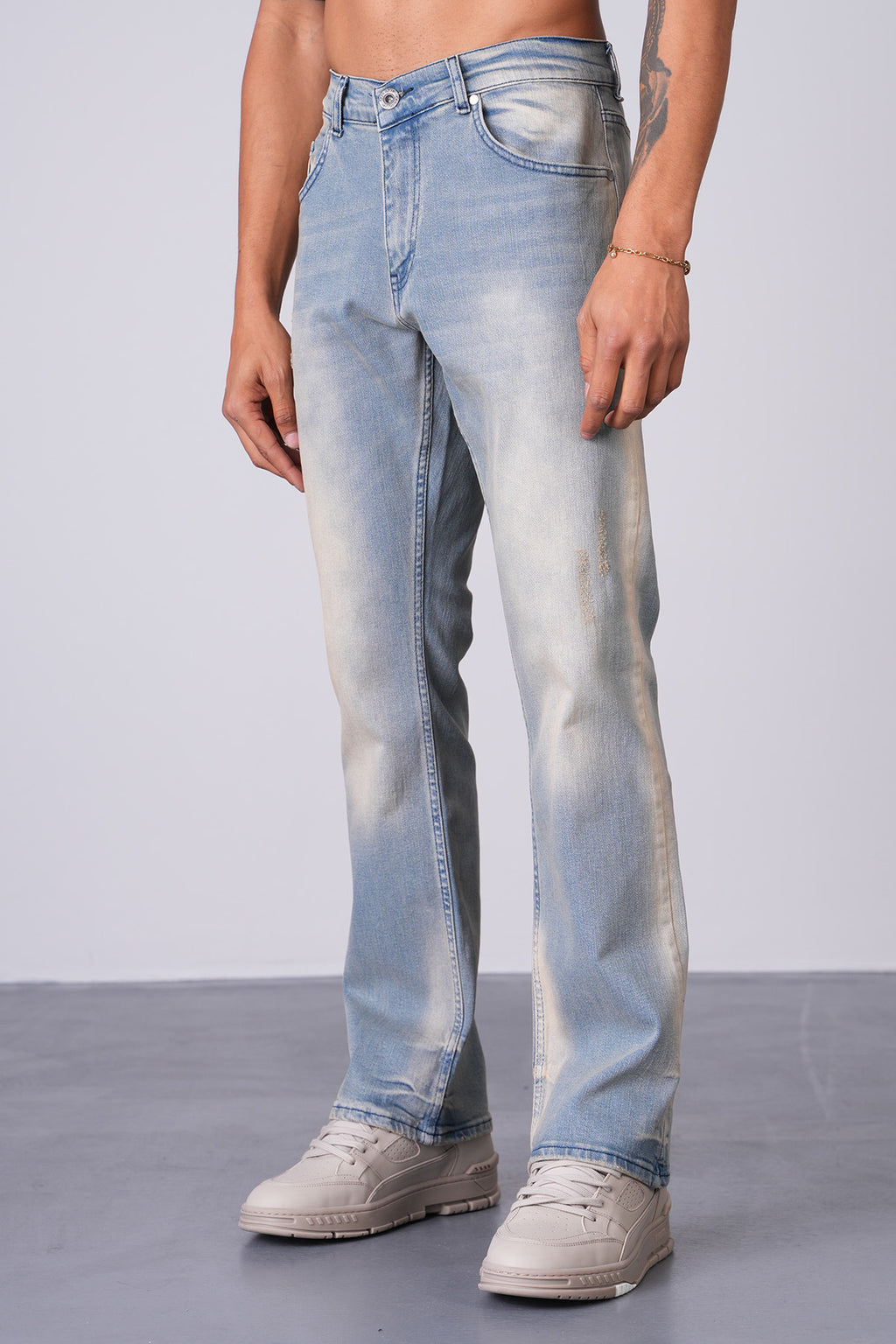 Jean Los Angeles Edition – Denim Destroyed Bleu Straight