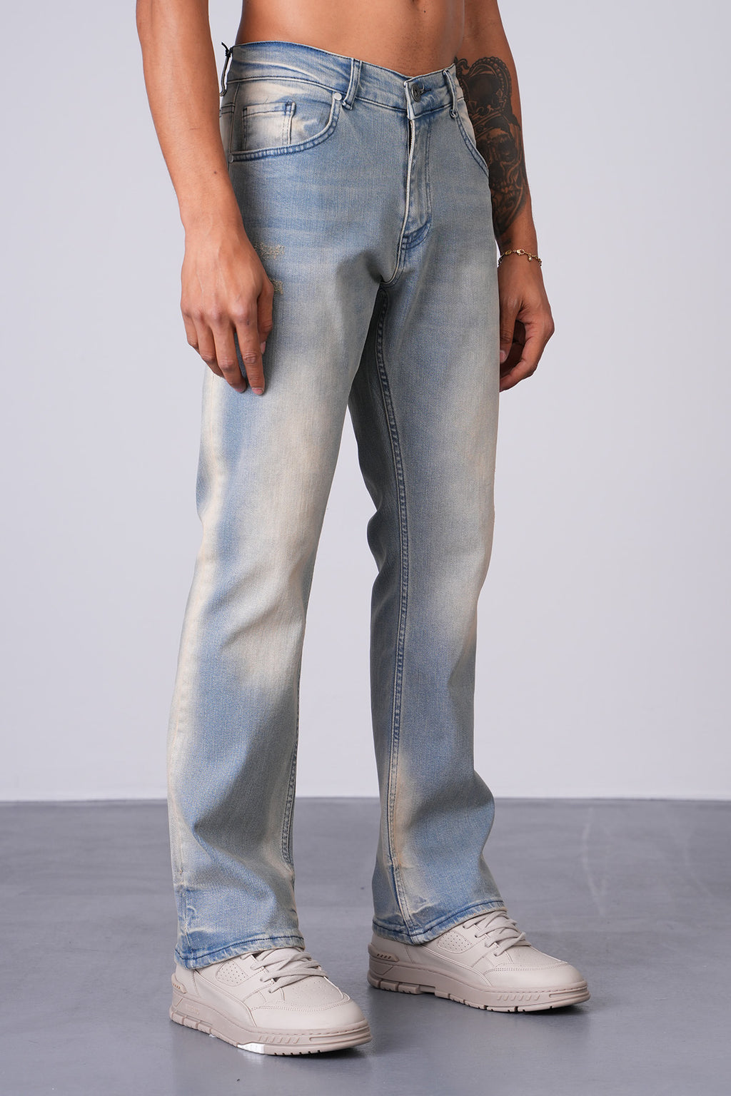 Jean Los Angeles Edition – Denim Destroyed Bleu Straight