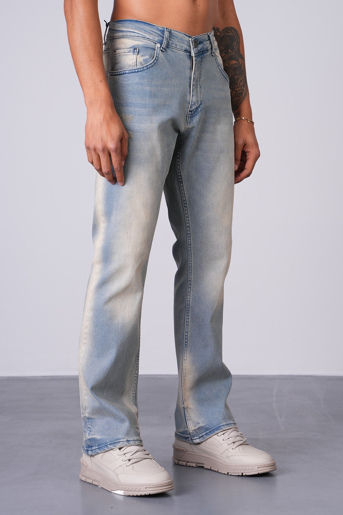 Jean Los Angeles Edition – Denim Destroyed Bleu Straight